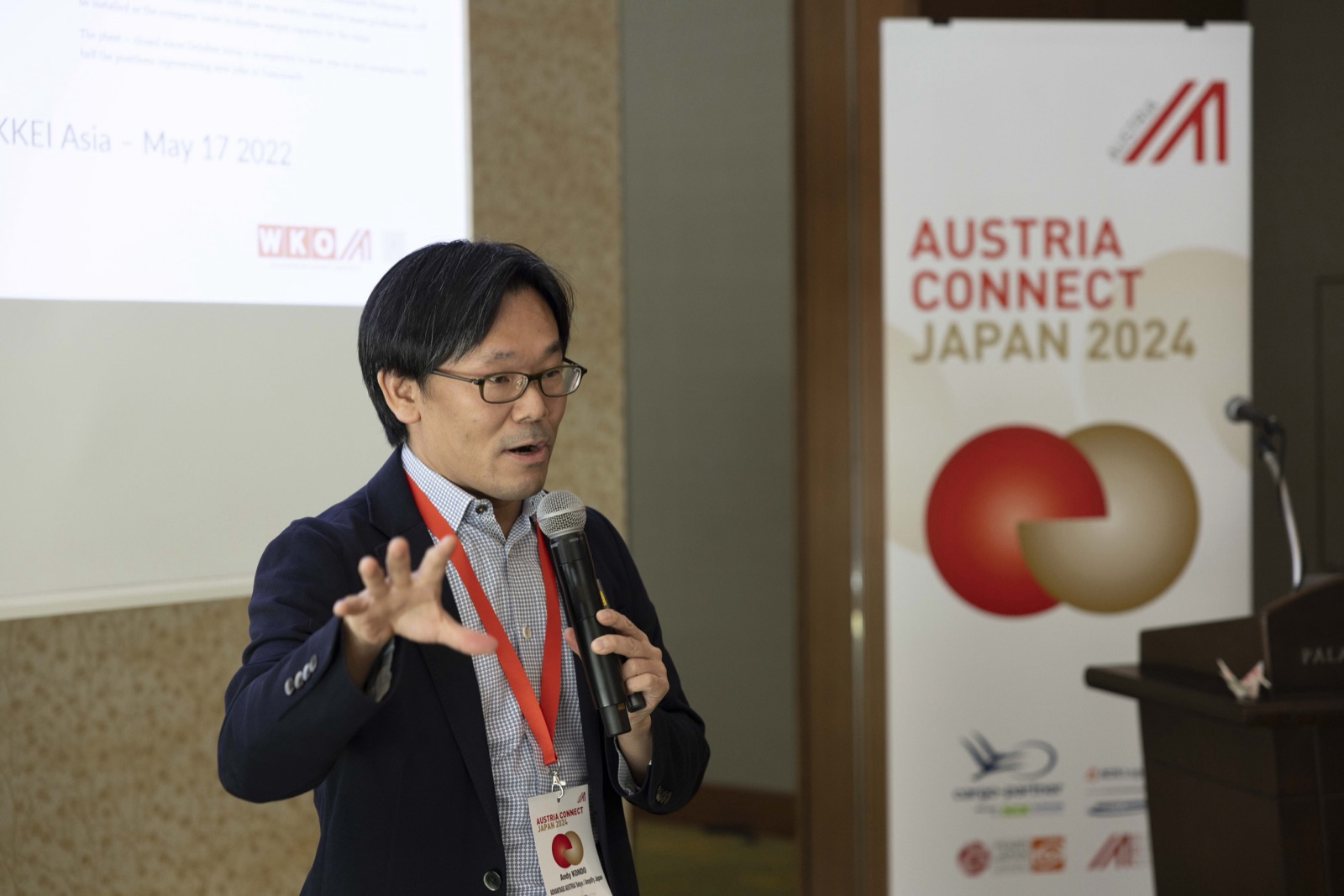 Austria Connect Japan 2024で登壇するAndy Kondo